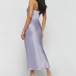 Reformation Strapless Lavender Dress